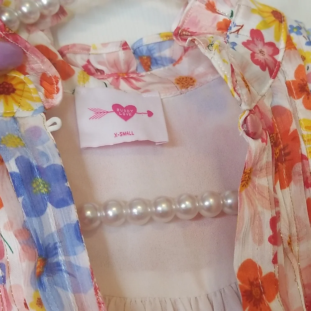 Buddy Love Grace Long Sleeve Shirt Dress Wild Flower Sixe XS - Picture 9 of 15